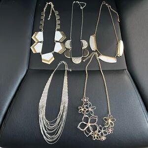 #13 Gold tone silver tone necklaces bundle